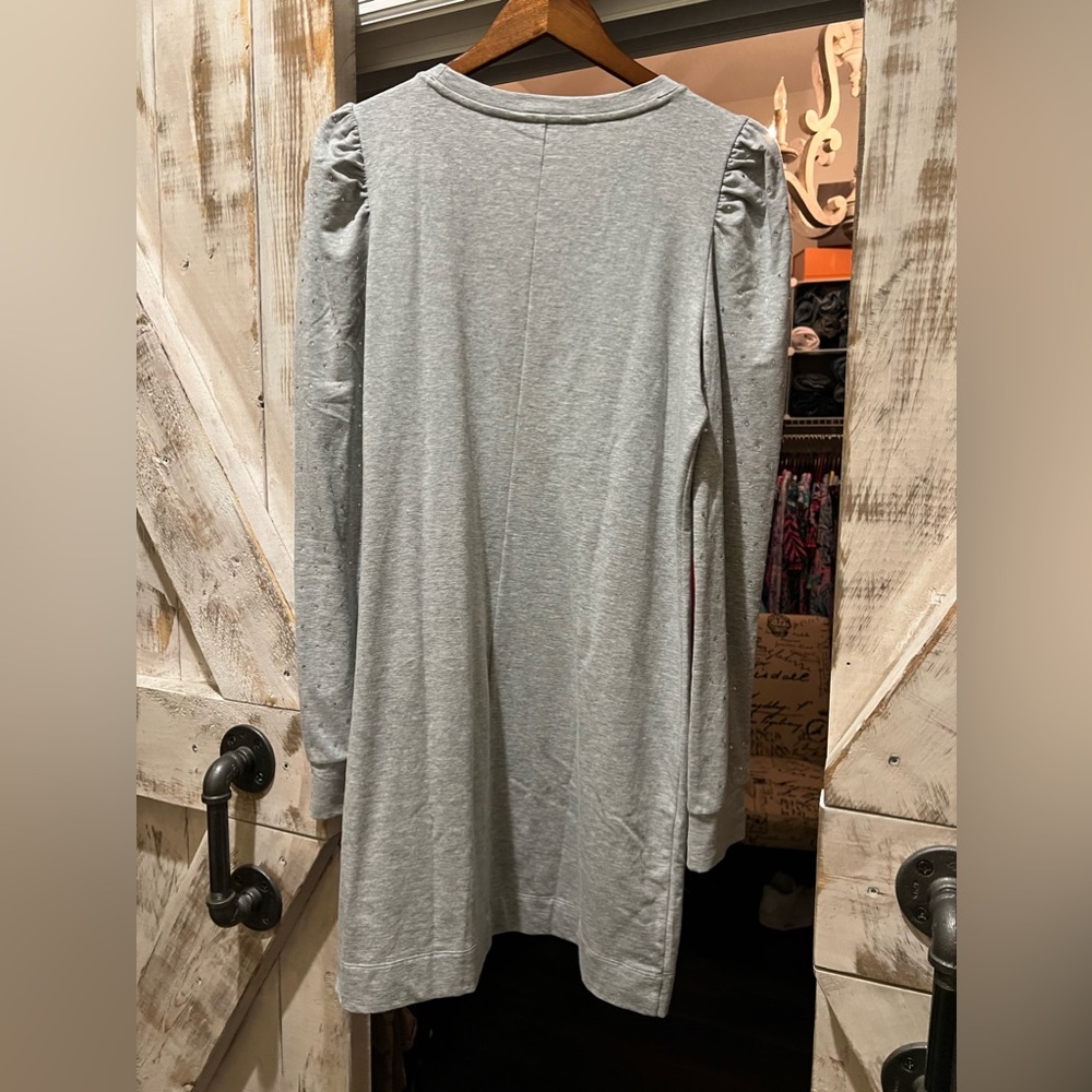 SOLD. NWT Lilly Pulitzer Jansen dress in heathered seaside grey sz L - Picture 3 of 9